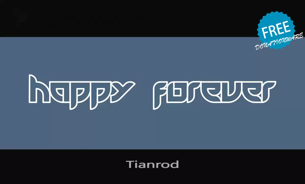 「Tianrod」字体效果图