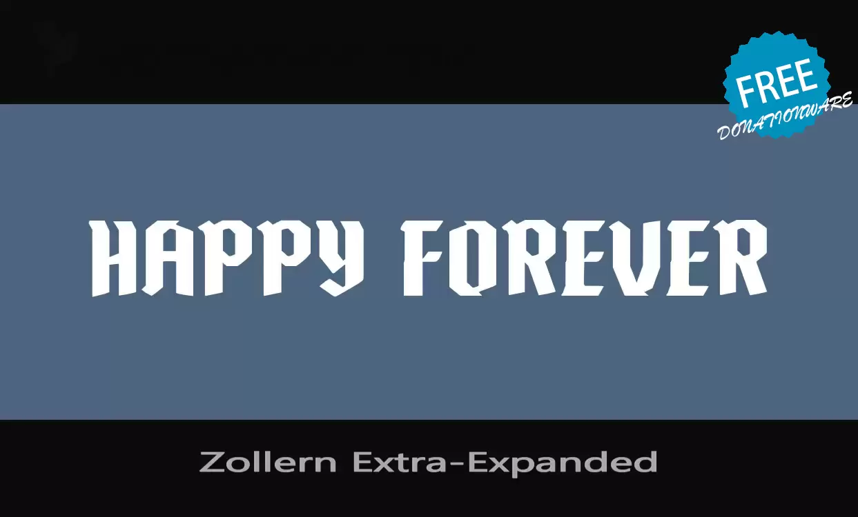 Font Sample of Zollern-Extra-Expanded