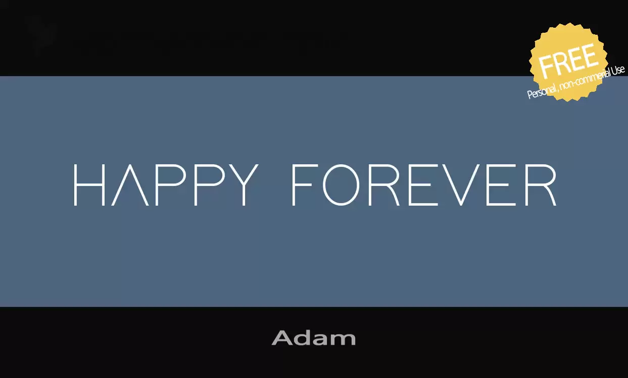 Font Sample of Adam