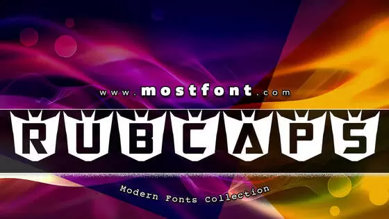 「RubCaps-Decepticon」字体排版样式