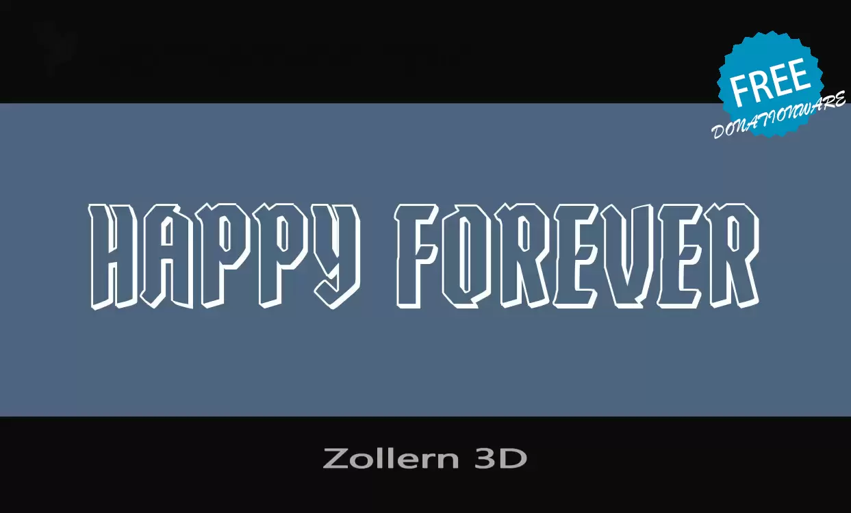 「Zollern-3D」字体效果图