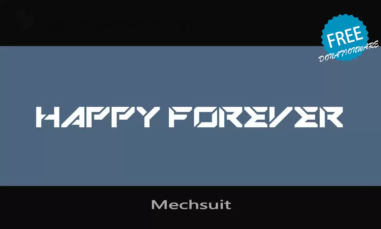 Font Sample of Mechsuit