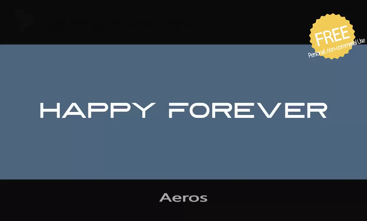 「Aeros」字体效果图