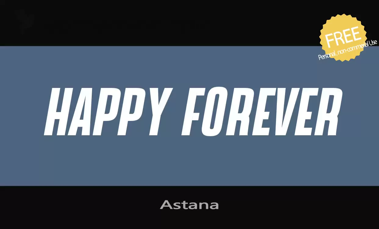 「Astana」字体效果图