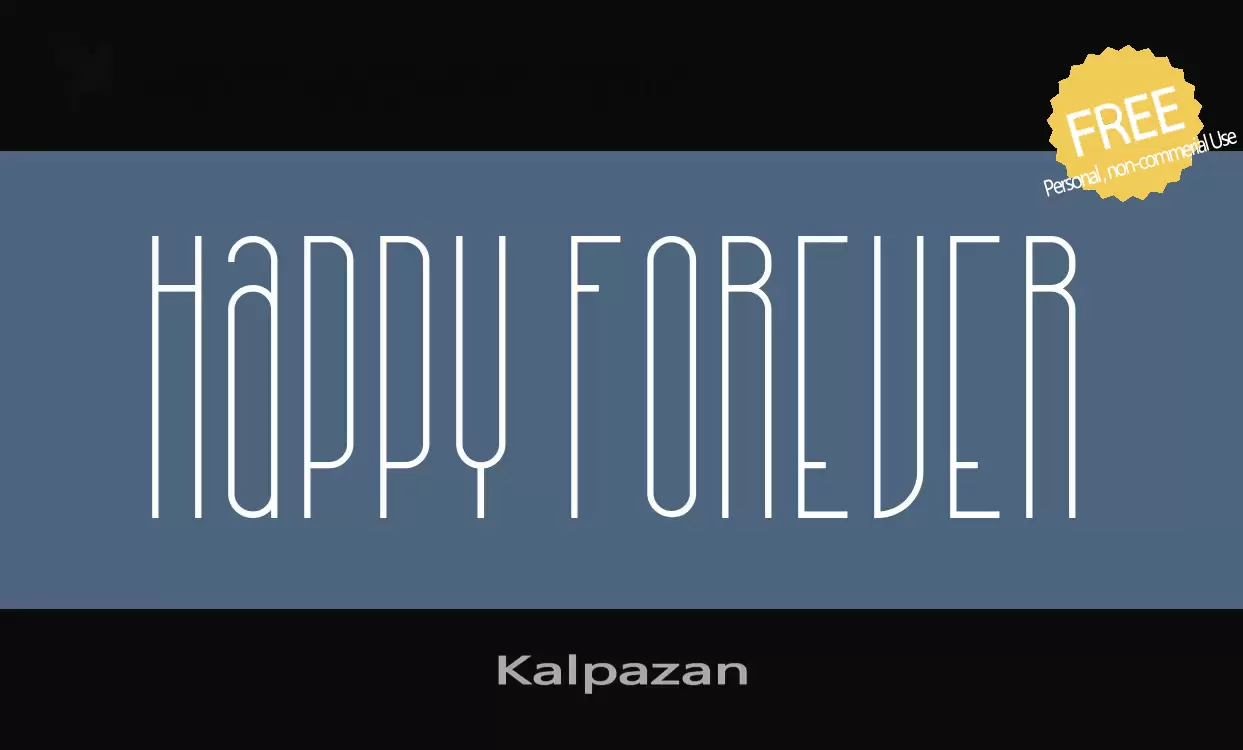 「Kalpazan」字体效果图