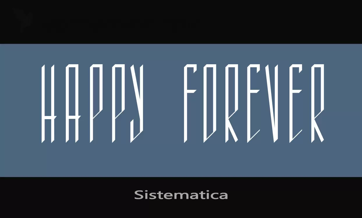 Font Sample of Sistematica