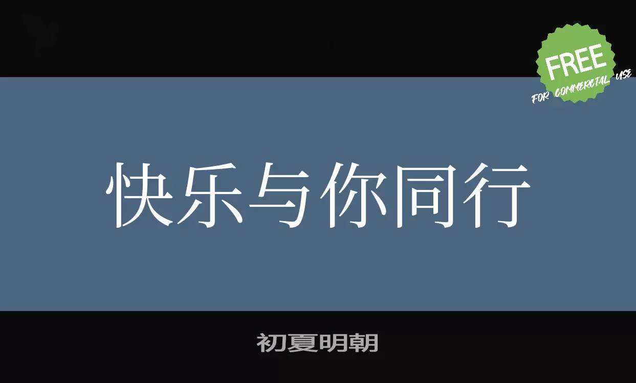 「初夏明朝体」字体效果图