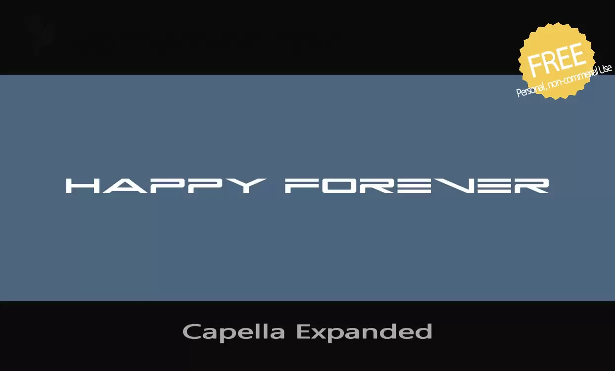 「Capella-Expanded」字体效果图