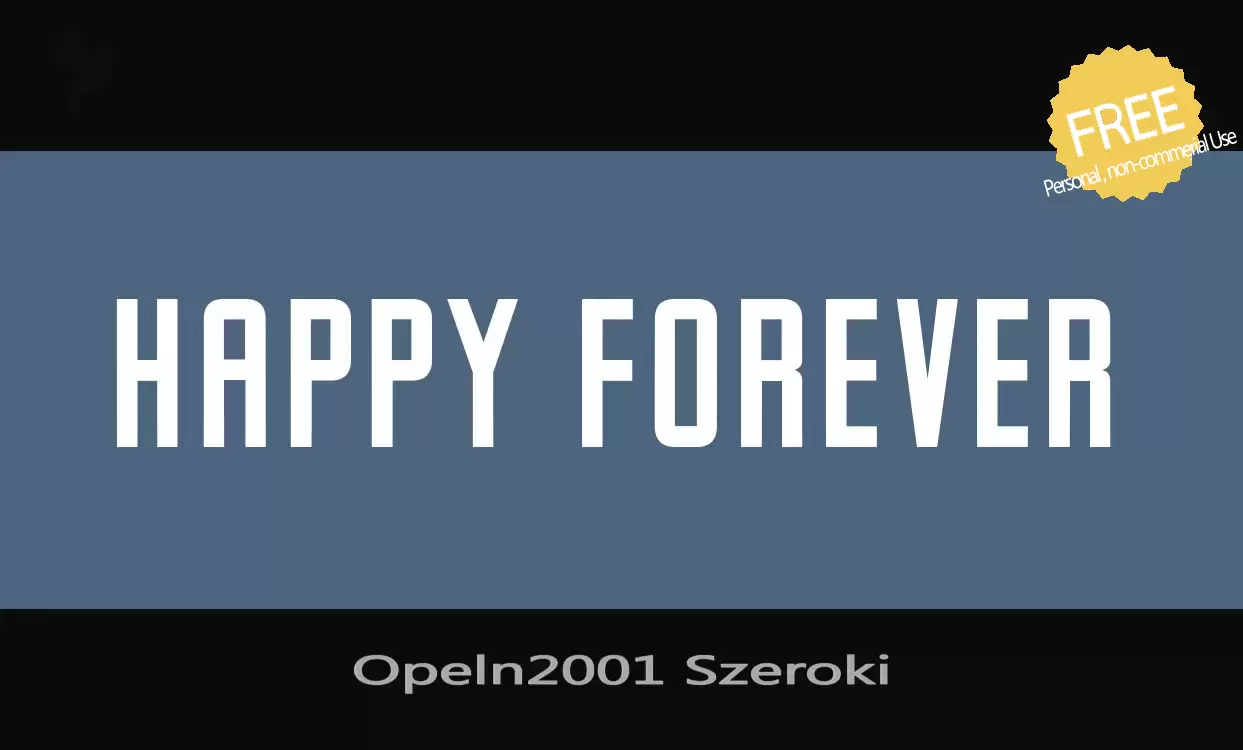 「Opeln2001-Szeroki」字体效果图