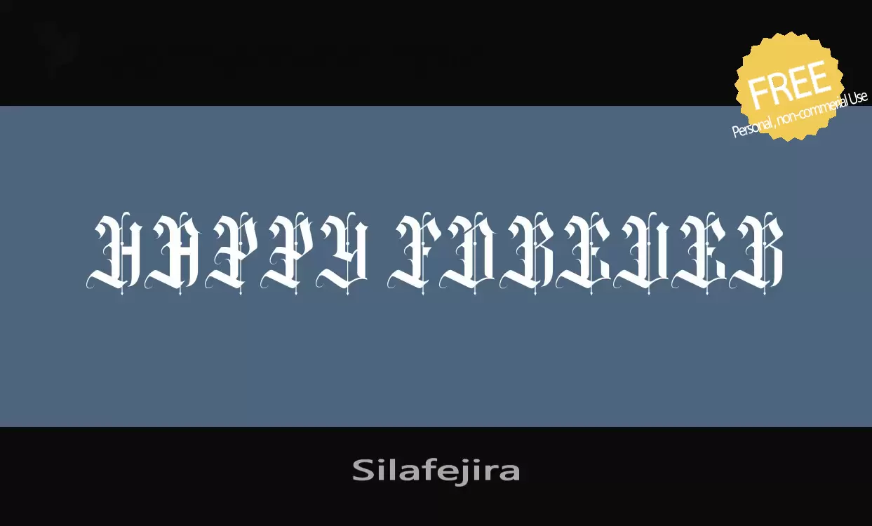 「Silafejira」字体效果图