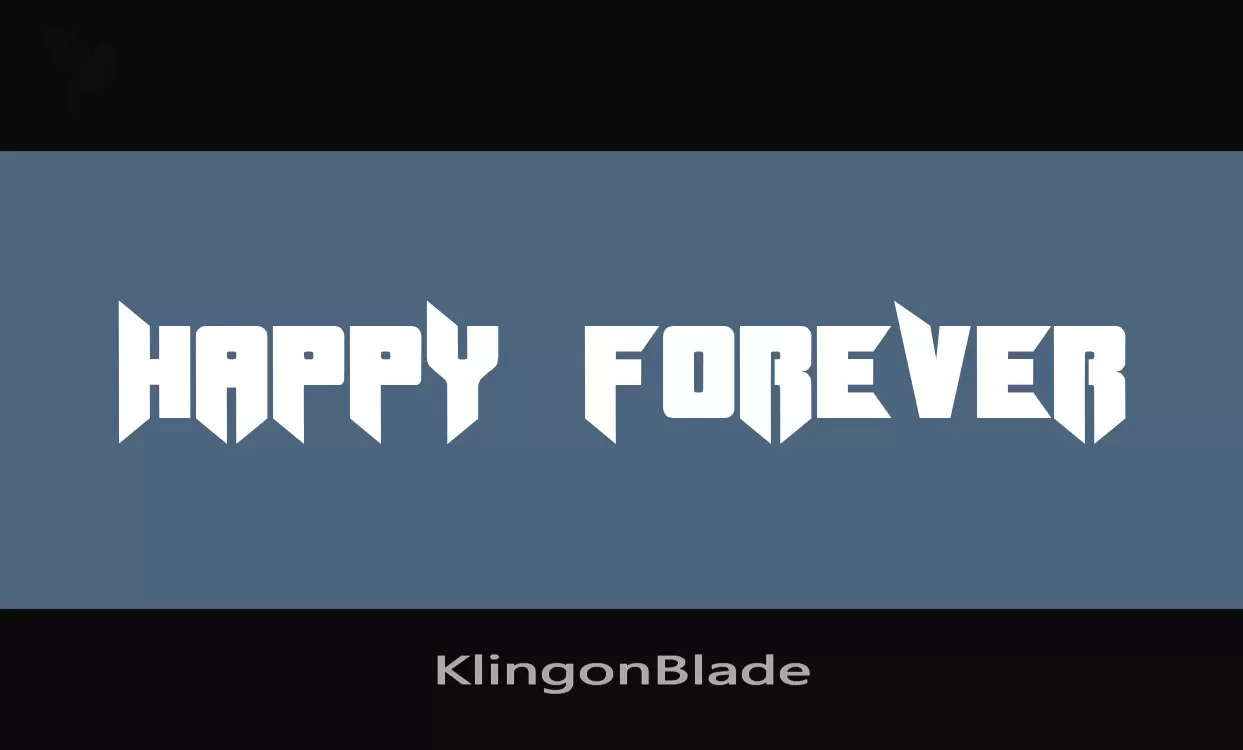 「KlingonBlade」字体效果图