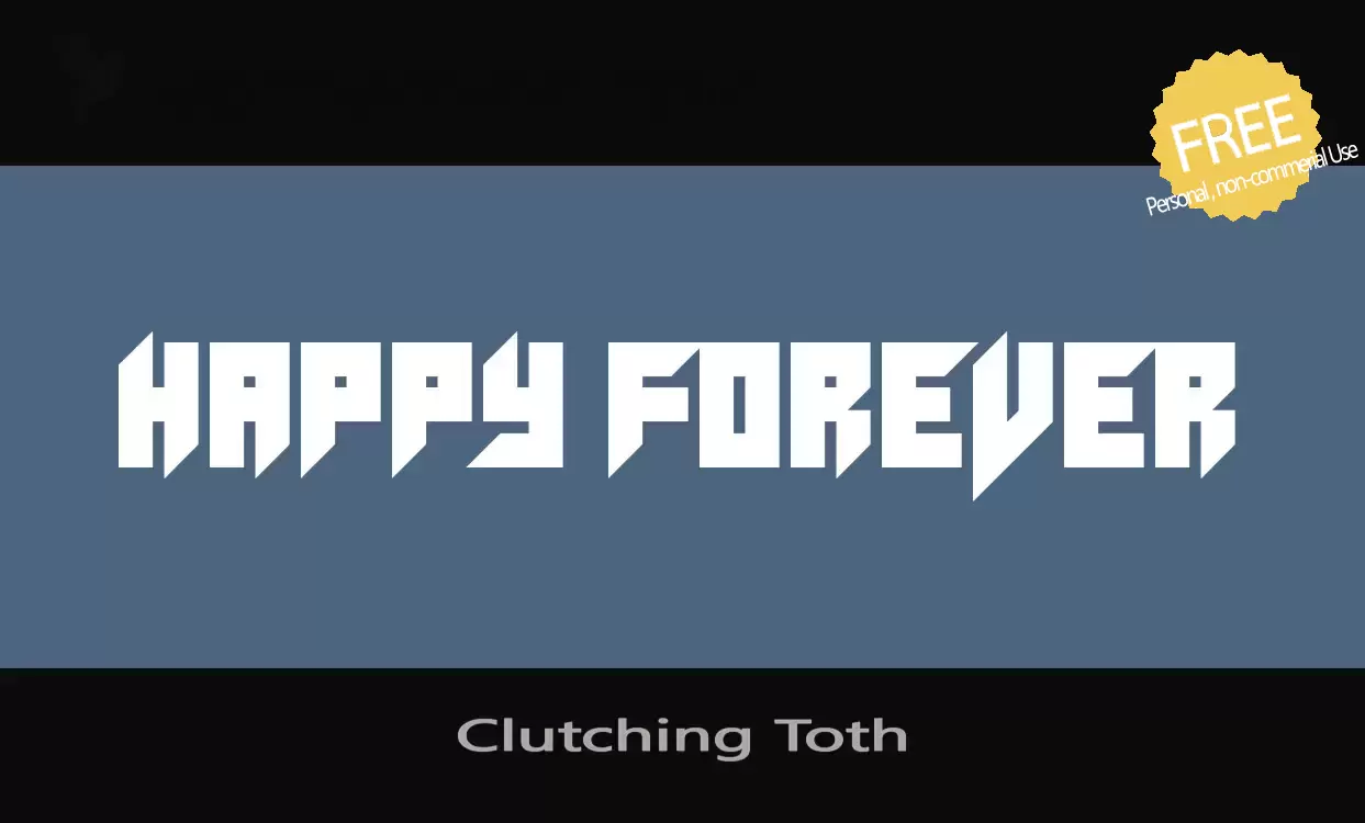 「Clutching-Toth」字体效果图