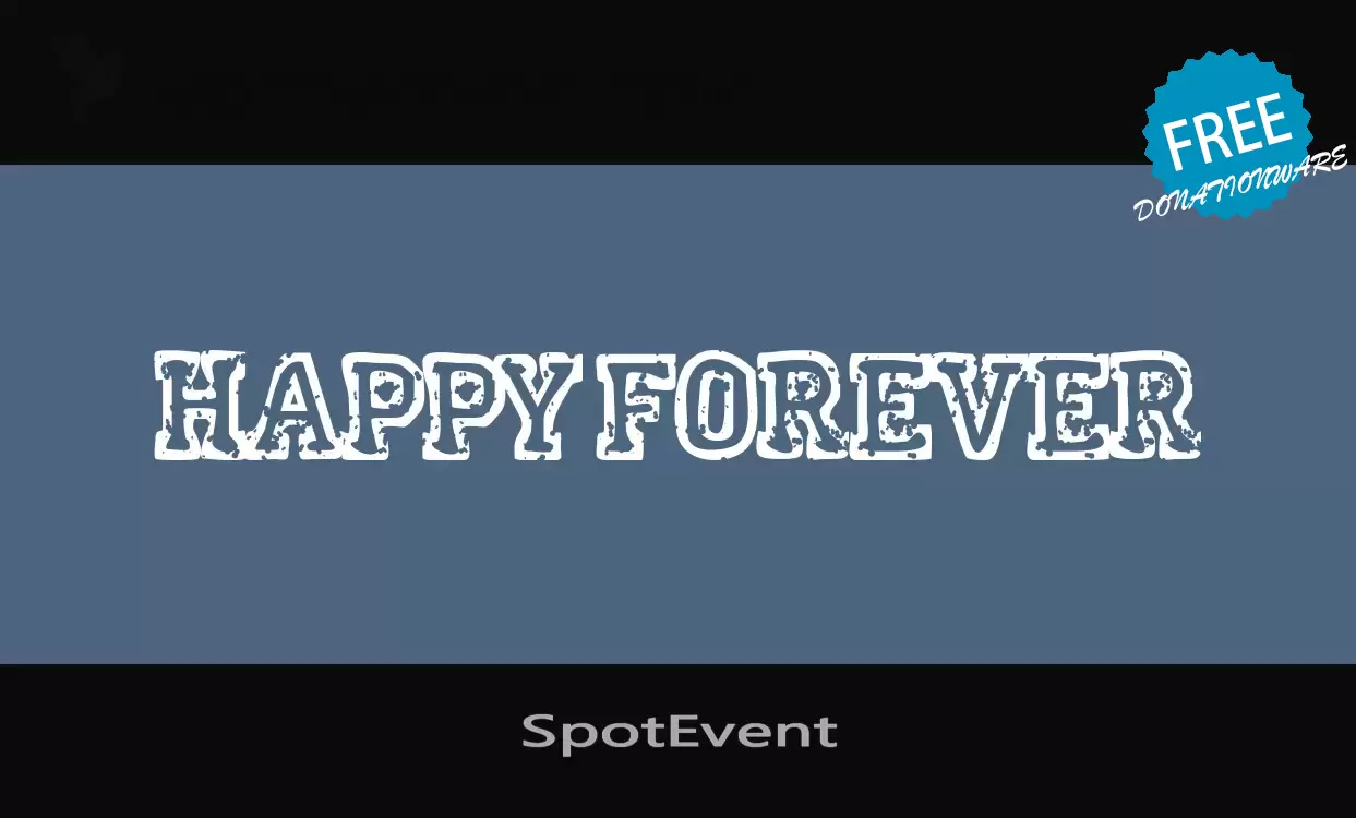 「SpotEvent」字体效果图