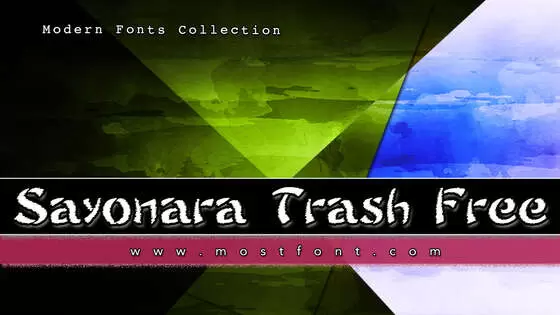 Typographic Design of Sayonara-Trash-Free