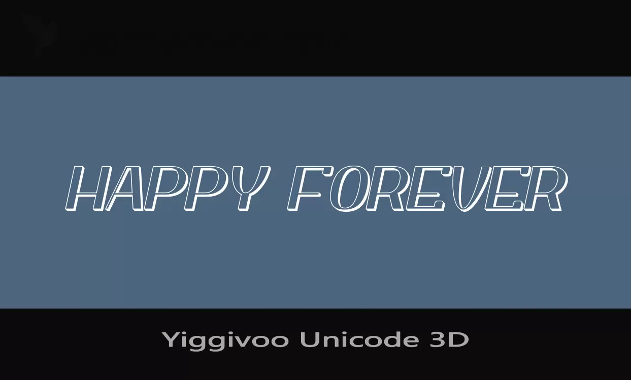 Sample of Yiggivoo-Unicode-3D