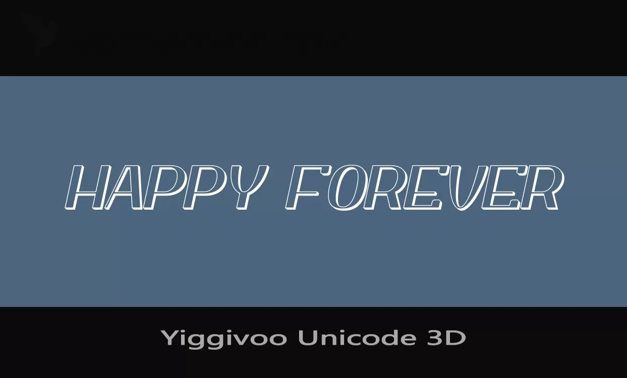 「Yiggivoo-Unicode-3D」字体效果图