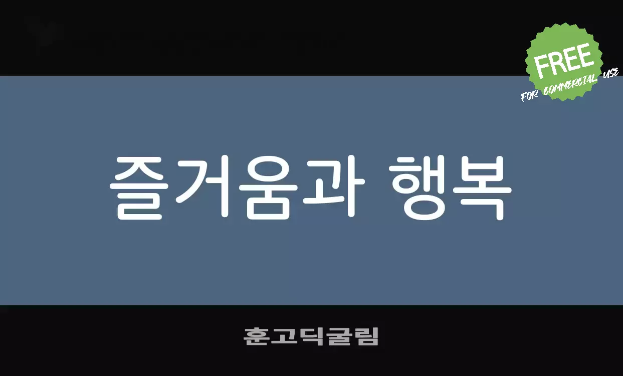 Sample of 훈고딕굴림