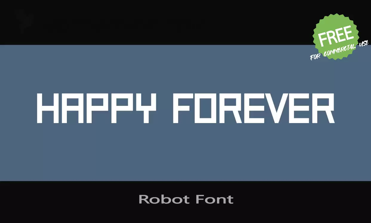 「Robot-Font」字体效果图