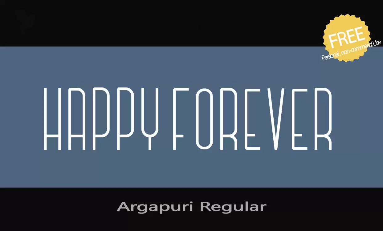 「Argapuri-Regular」字体效果图