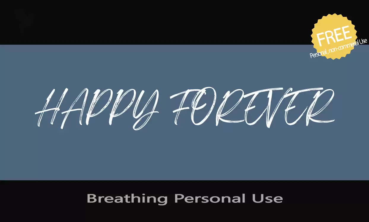 「Breathing-Personal-Use」字体效果图