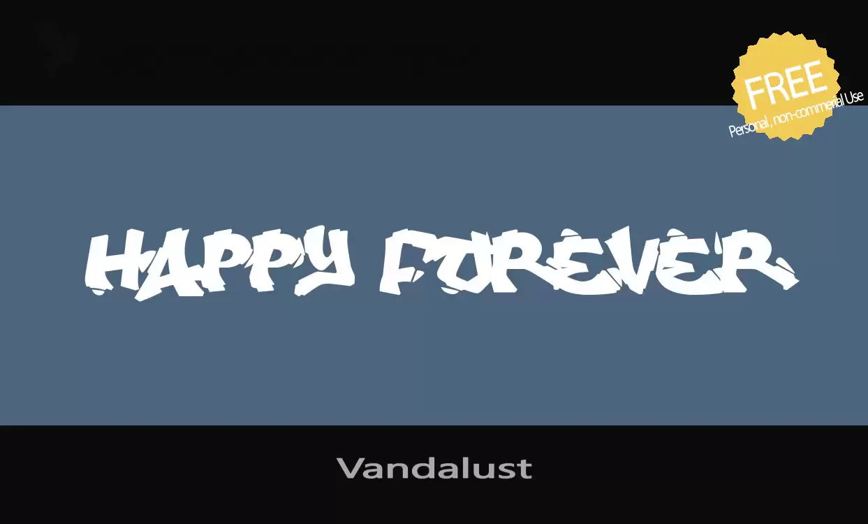 Font Sample of Vandalust