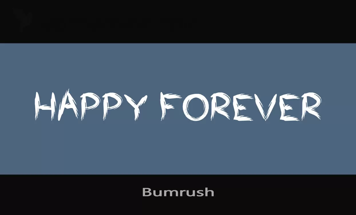 Font Sample of Bumrush