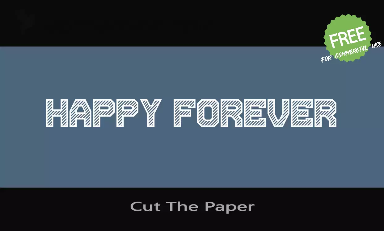 「Cut The Paper」字体效果图