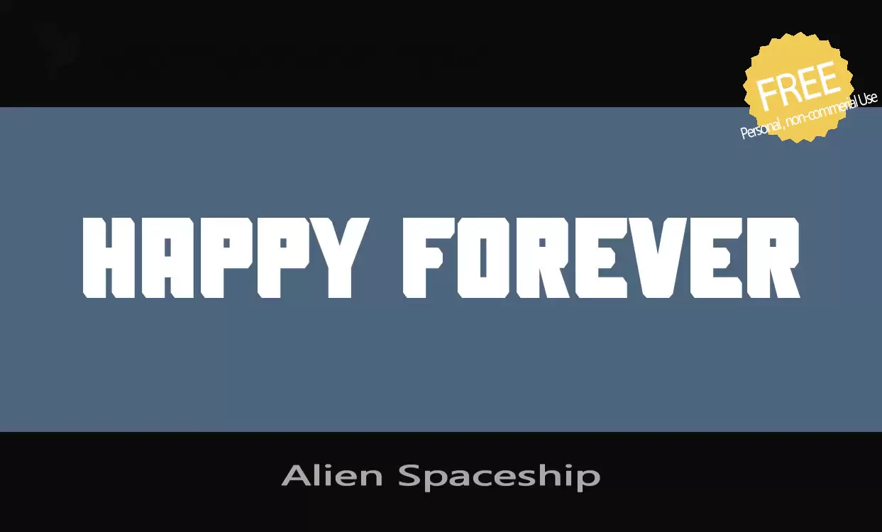 「Alien-Spaceship」字体效果图