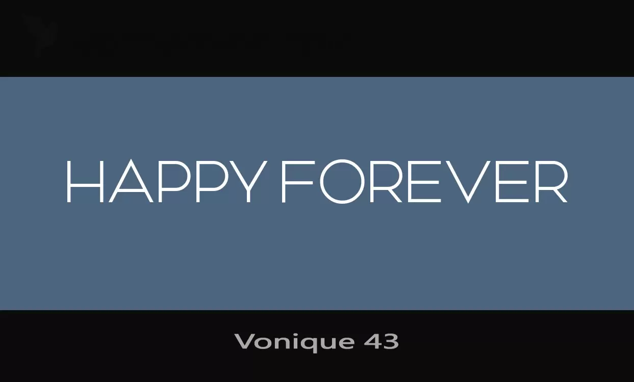 「Vonique-43」字体效果图