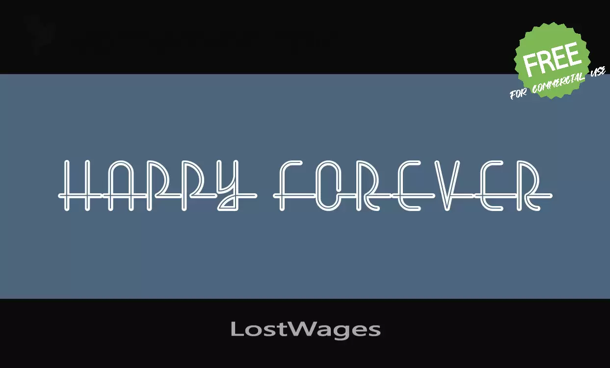 「LostWages」字体效果图