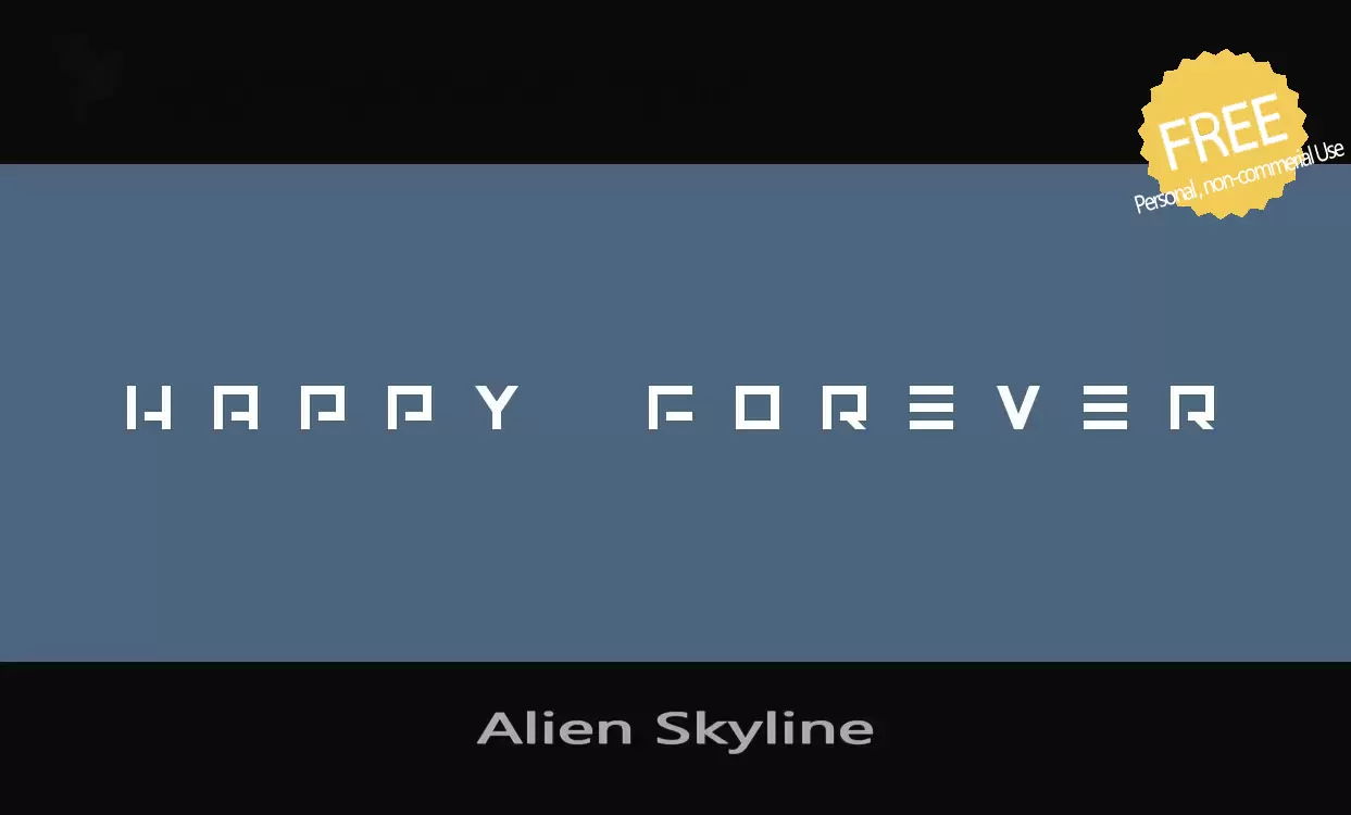 「Alien-Skyline」字体效果图