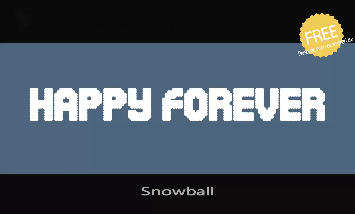 「Snowball」字体效果图