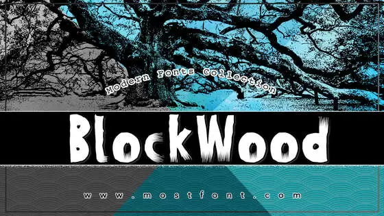 「BlockWood」字体排版图片