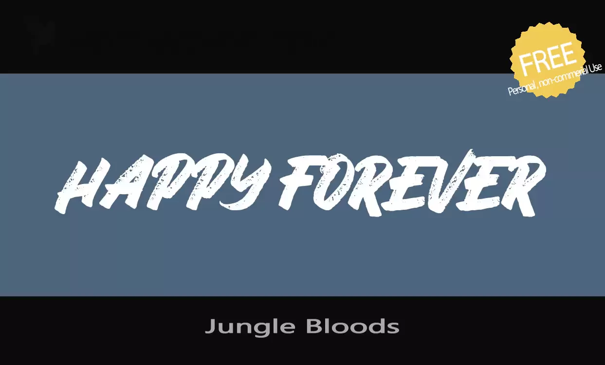 「Jungle-Bloods」字体效果图