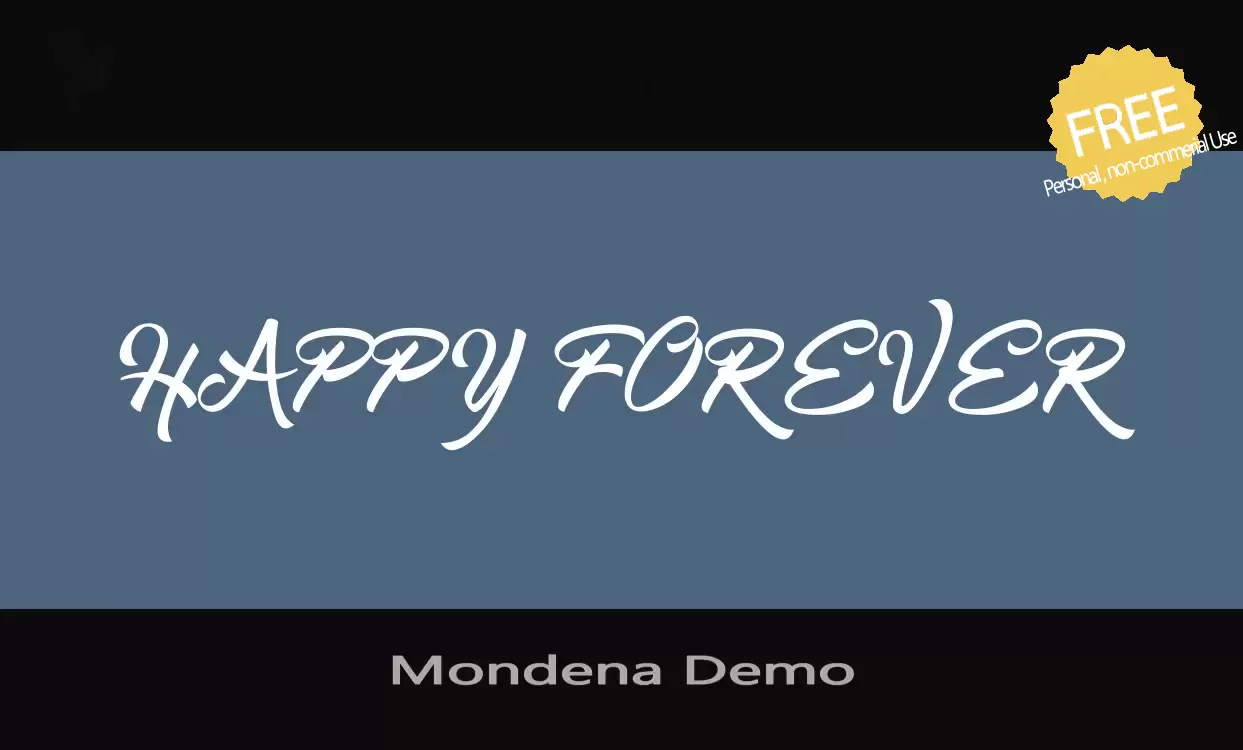 「Mondena-Demo」字体效果图