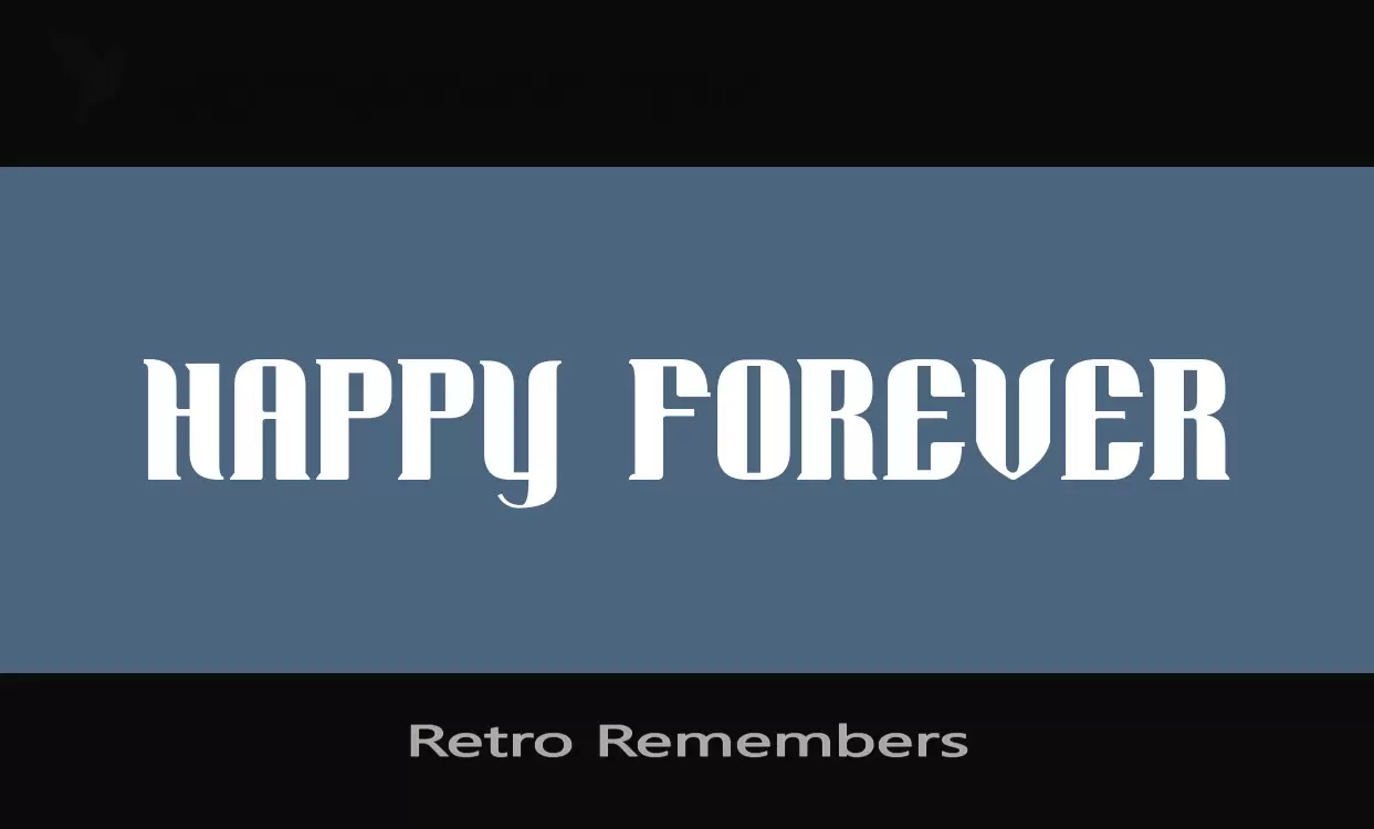 Font Sample of Retro-Remembers