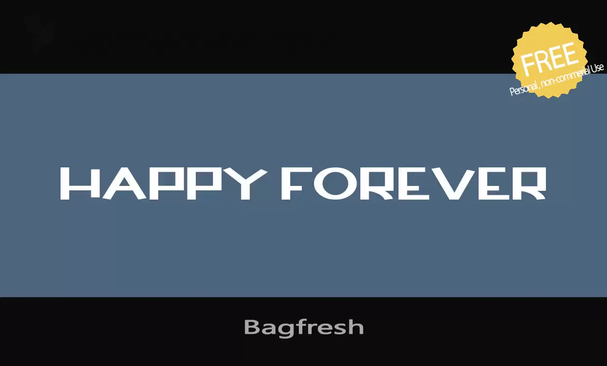 「Bagfresh」字体效果图