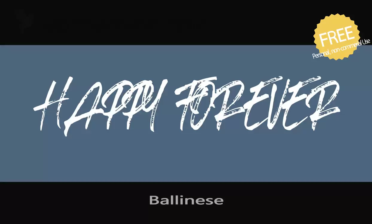 「Ballinese」字体效果图
