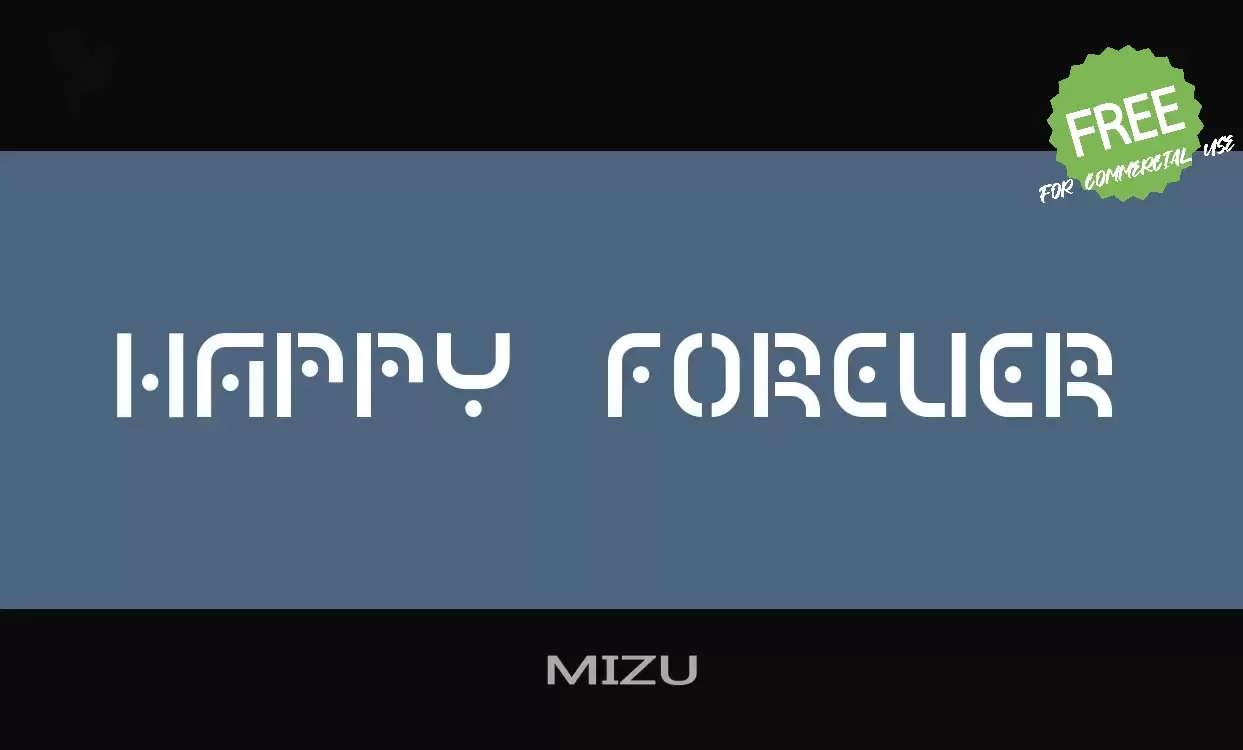 「MIZU」字体效果图