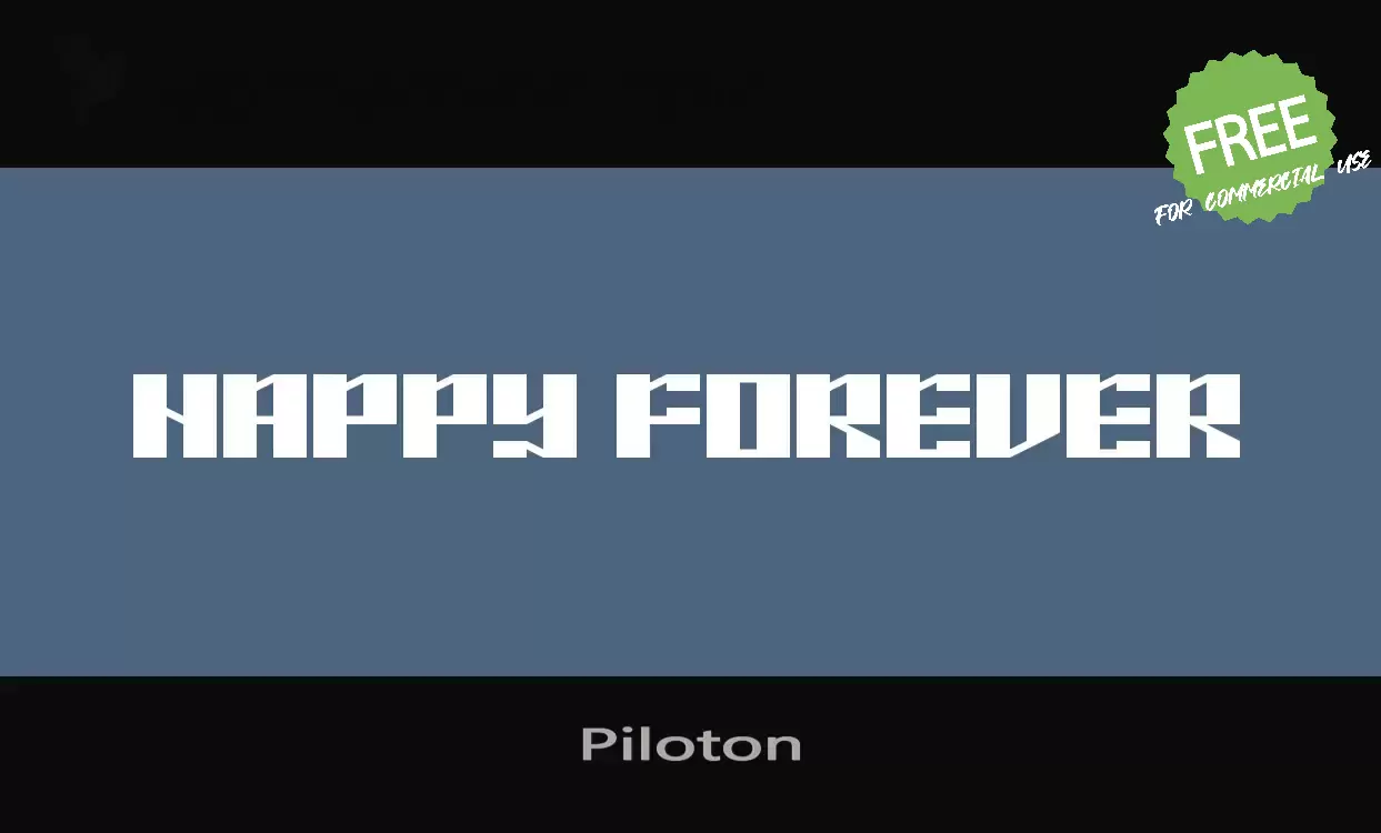 「Piloton」字体效果图