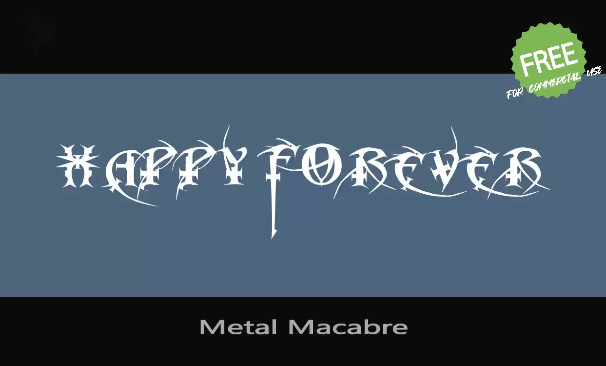 「Metal-Macabre」字体效果图