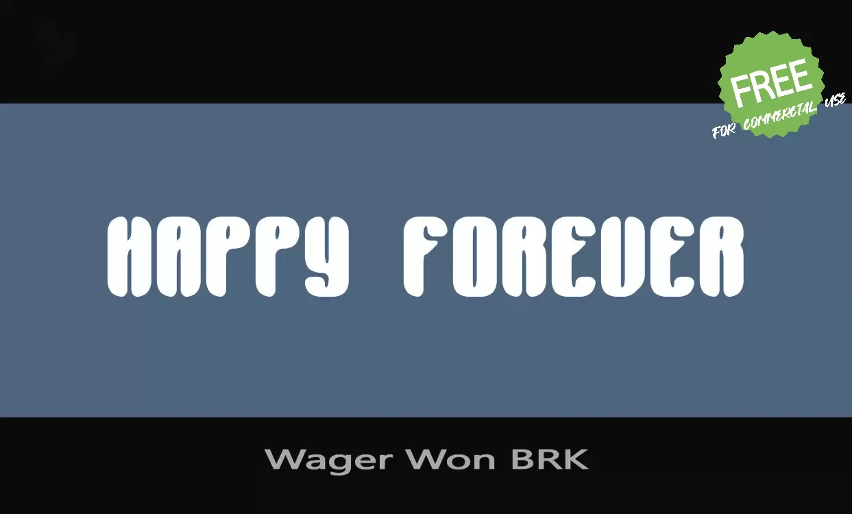 「Wager-Won-BRK」字体效果图