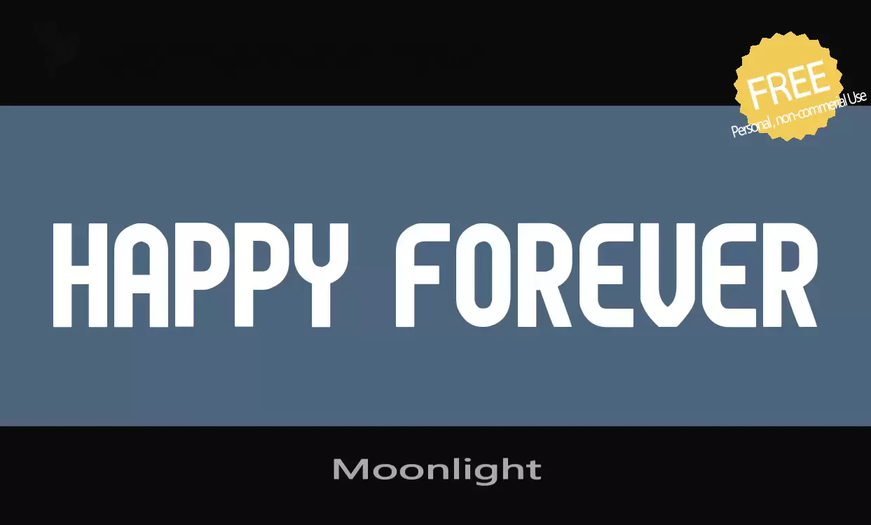 「Moonlight」字体效果图