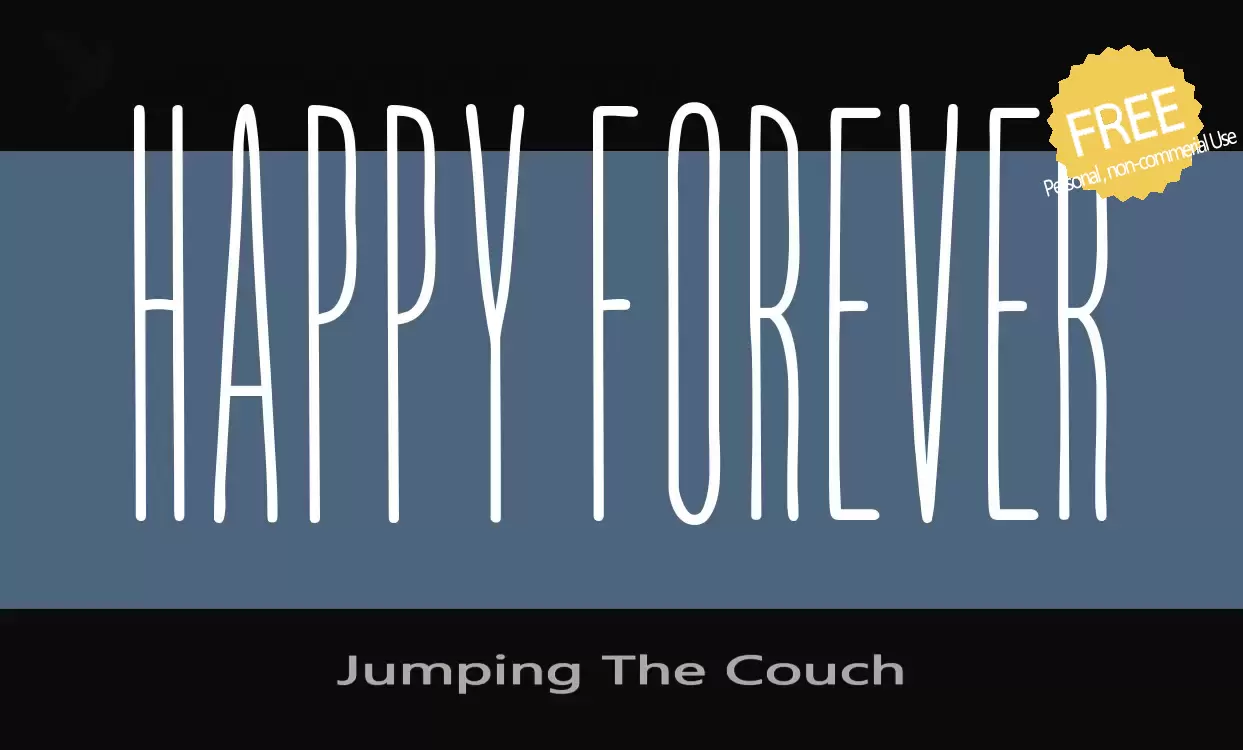 Font Sample of Jumping-The-Couch
