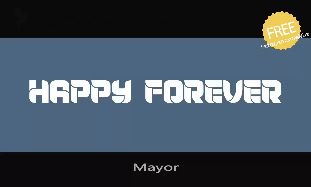 「Mayor」字体效果图