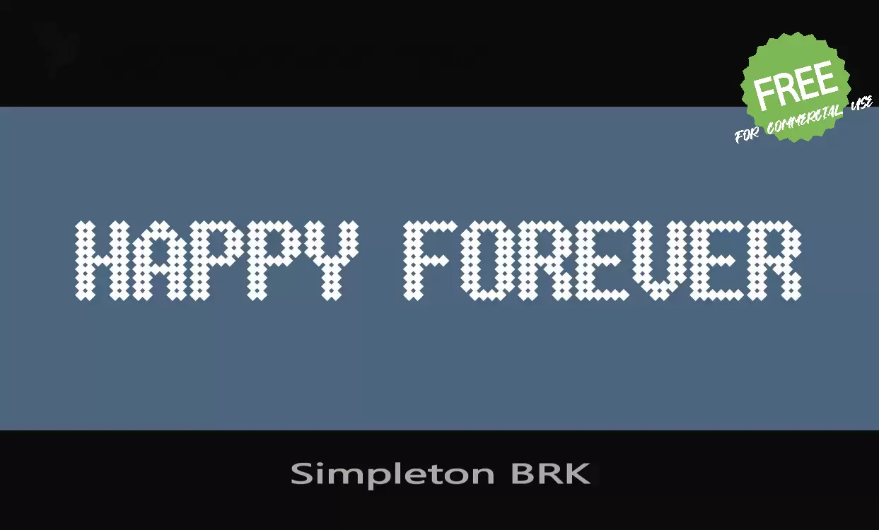 「Simpleton-BRK」字体效果图