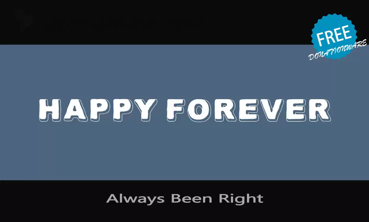 「Always-Been-Right」字体效果图