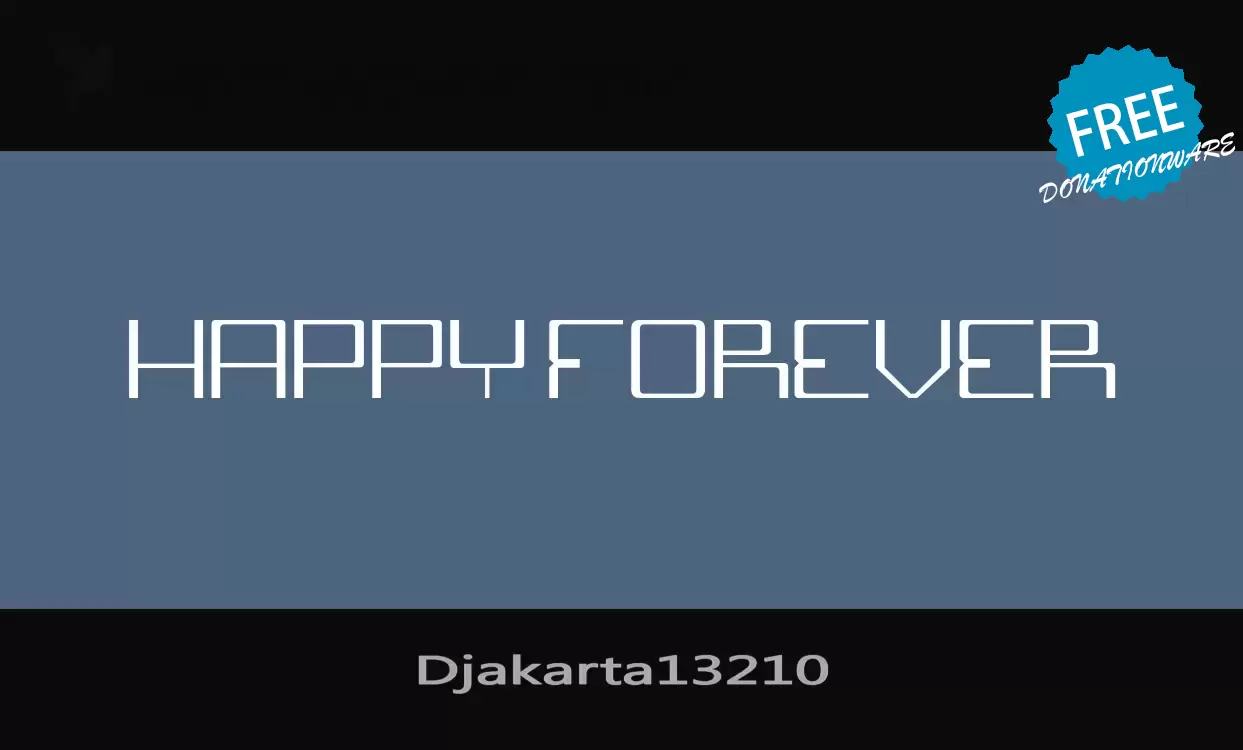 「Djakarta13210」字体效果图