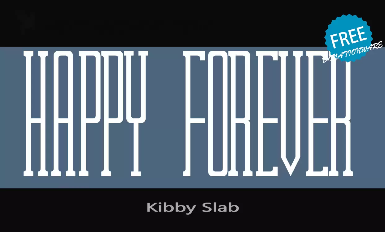 「Kibby-Slab」字体效果图
