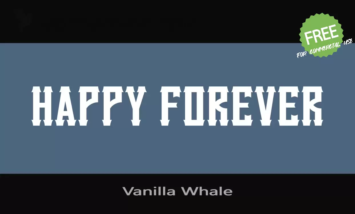 「Vanilla-Whale」字体效果图